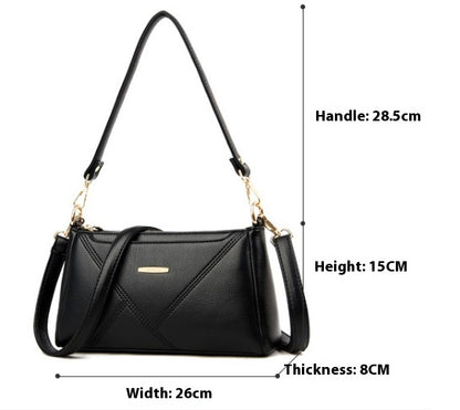 Texture Soft Leather Crossbody Bag