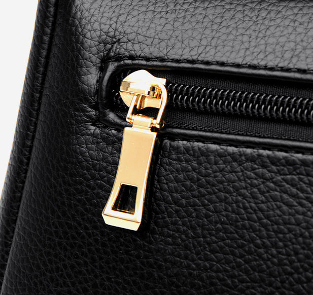Texture Soft Leather Crossbody Bag