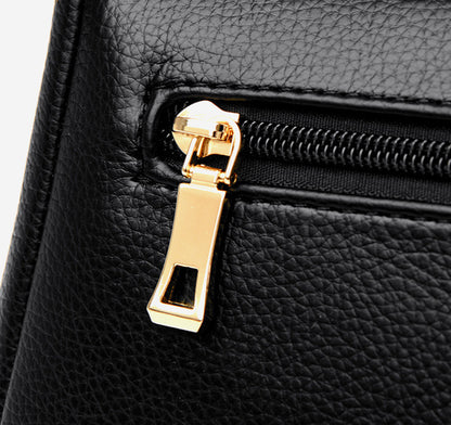 Texture Soft Leather Crossbody Bag