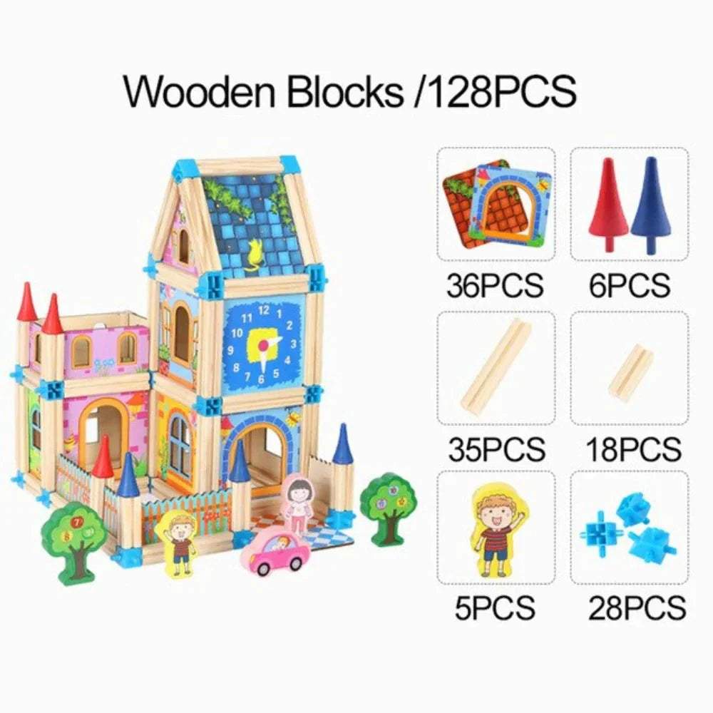 Wooden Architecture Building Blocks Toy